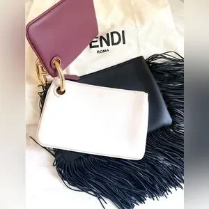 Fendi Bags Rare Fendi Triplette Pouch W Fringe Poshmark